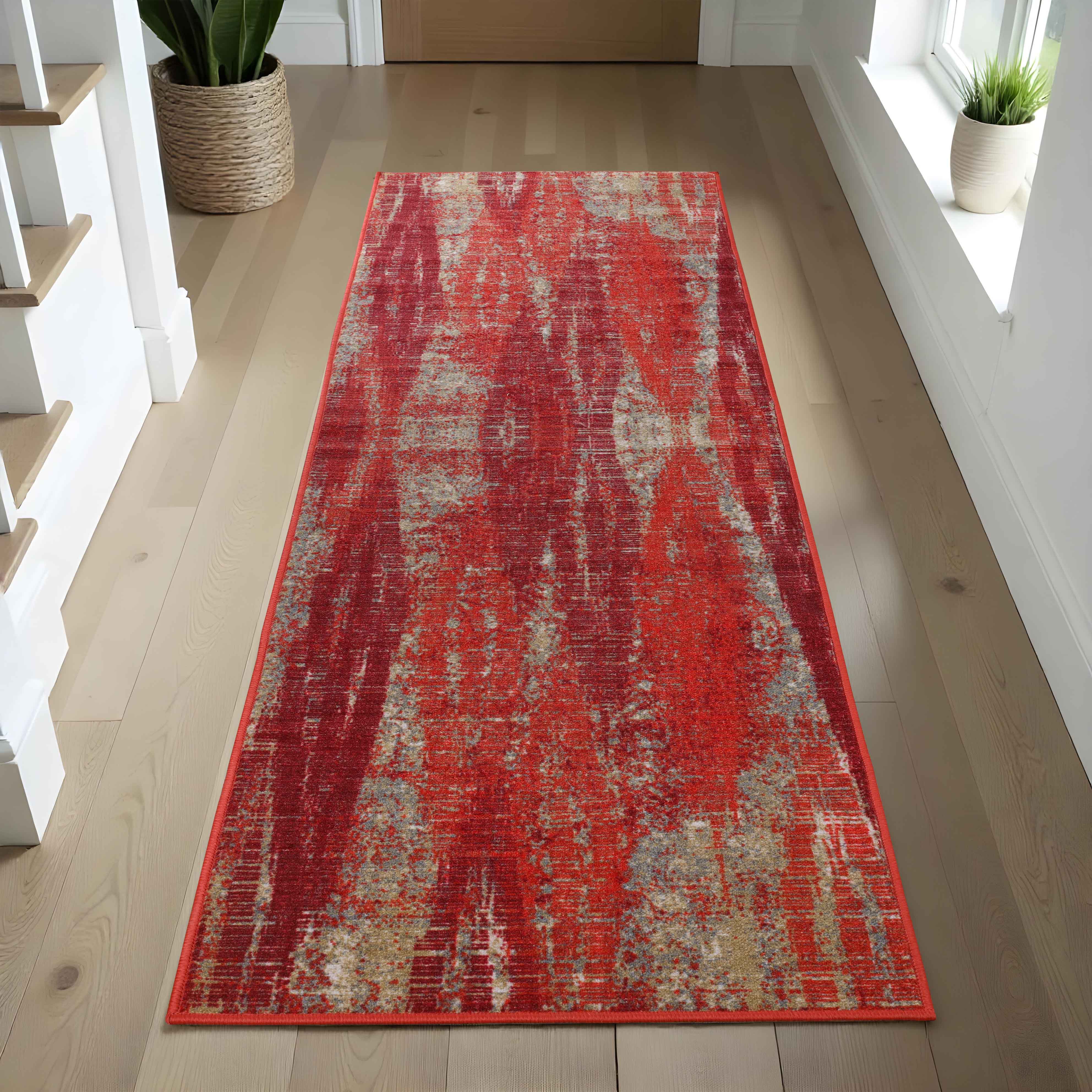 Brayton Modern Non-Slip Washable Indoor Area Rug or Runner - Soft Comfort for Living Room, Bedroom, Hallway - Home Decor & Floor Protection