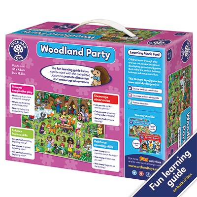 Woodland Party 70 Piece Jigsaw Puzzle - Fun Animal Forest Theme Educational Toy for Kids, Perfect for Family Game Nights & Birthday Party Activities