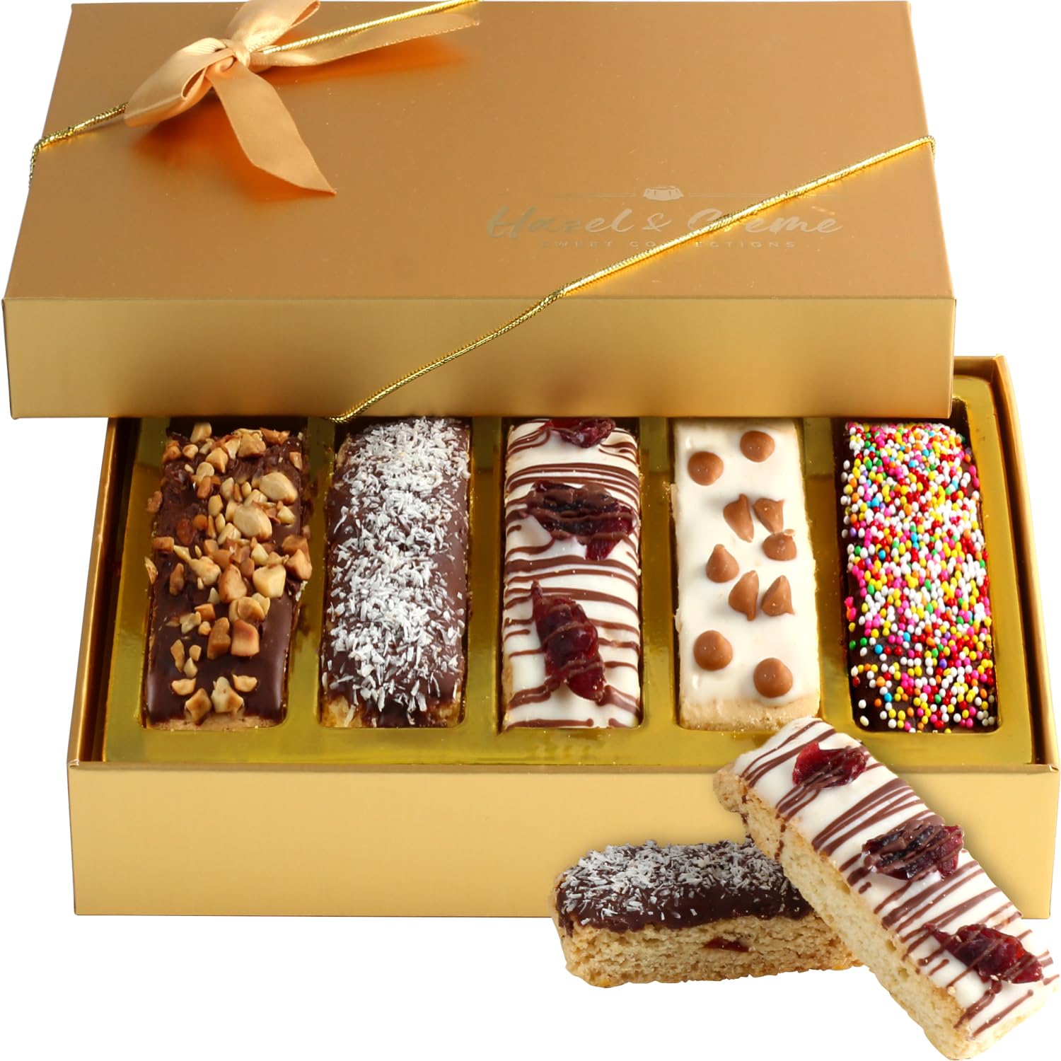 Gourmet Chocolate Biscotti Cookie Gift Basket - Delicious Food Gifts for Men & Women - Perfect Present for Birthday, Graduation, Christmas, Thanksgiving, Thank You - Ideal for Office, Home, Party & Holiday Celebrations