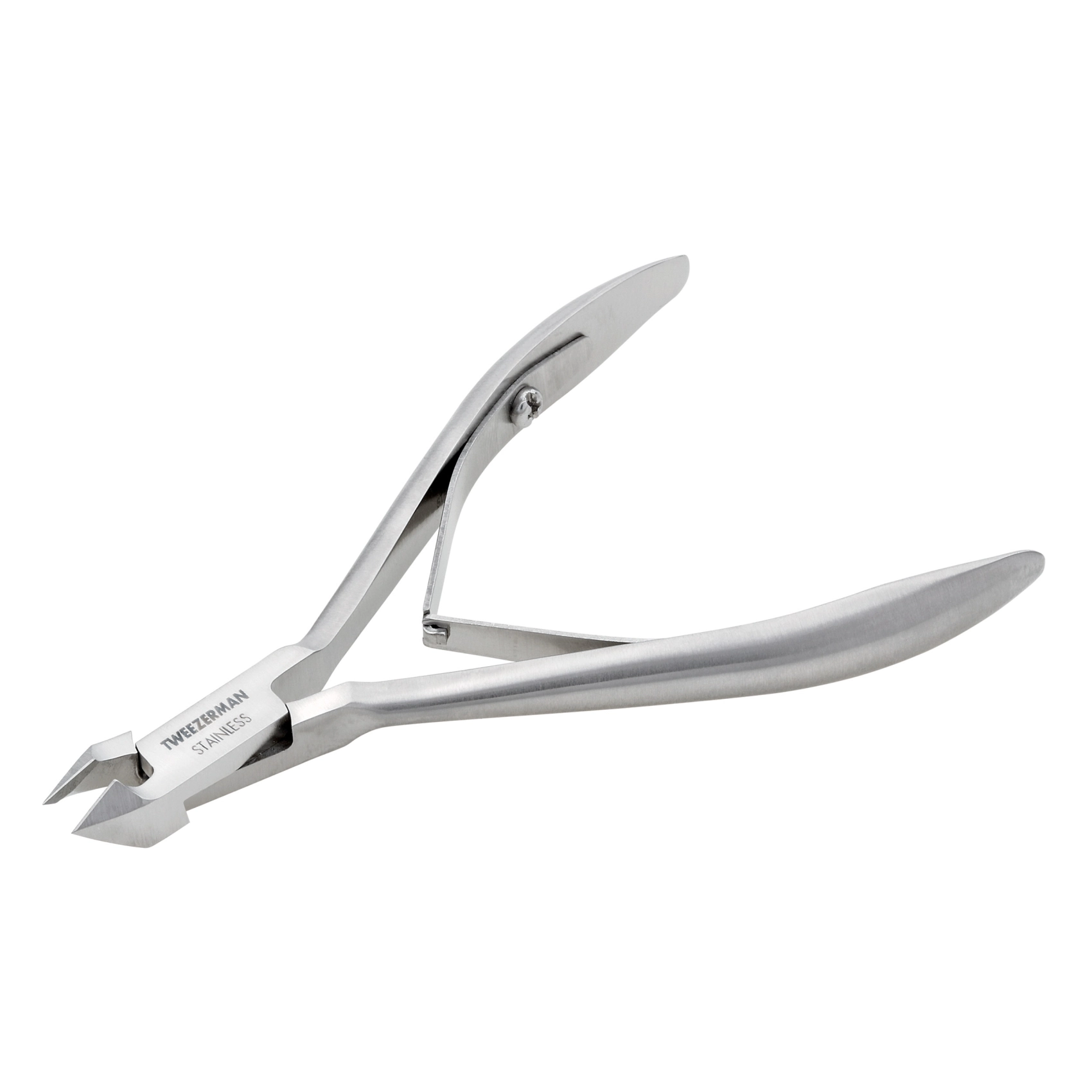 Tweezerman Rockhard Cuticle Nipper - Professional Stainless Steel Nail Clippers for Manicure & Pedicure - Perfect for Salon, Home Grooming & Travel Nail Care