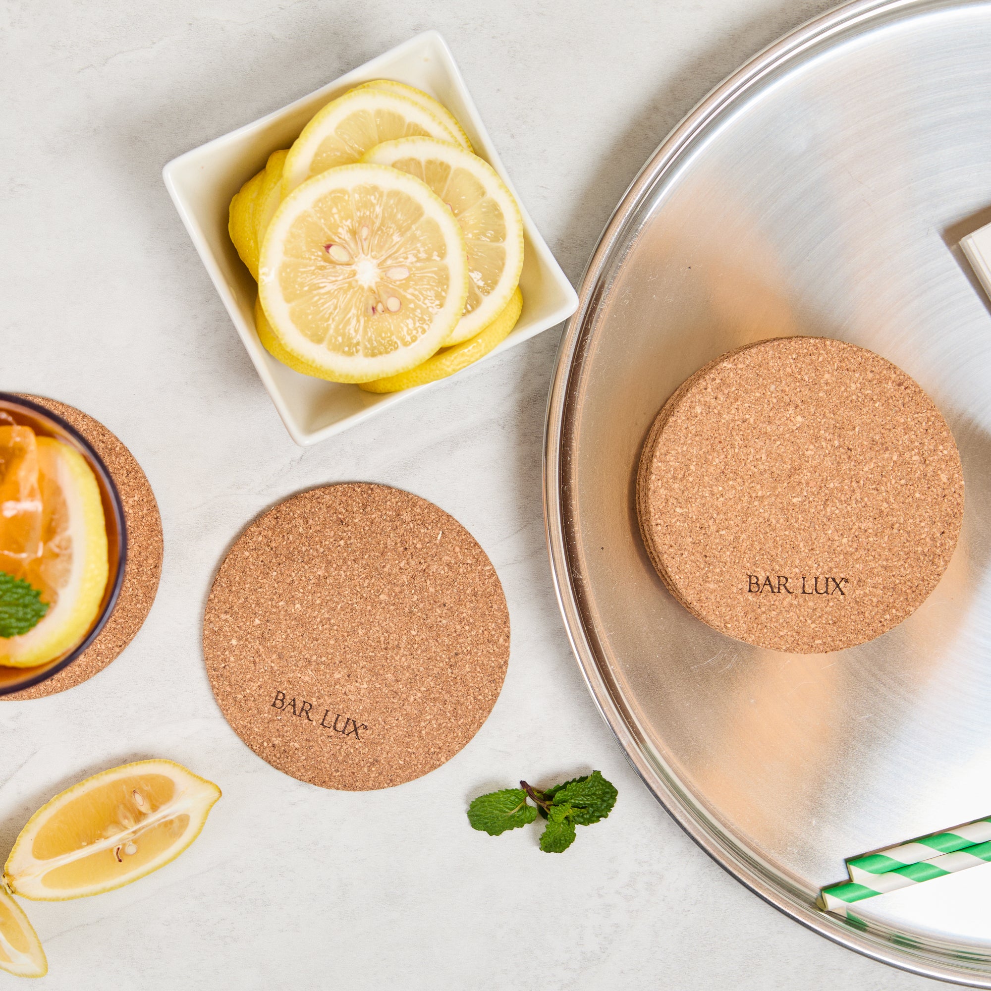 Premium Round Cork Coasters - 3.5 Inch Set of 100 - Natural Wine & Drink Coasters for Home, Bar, and Restaurant Use