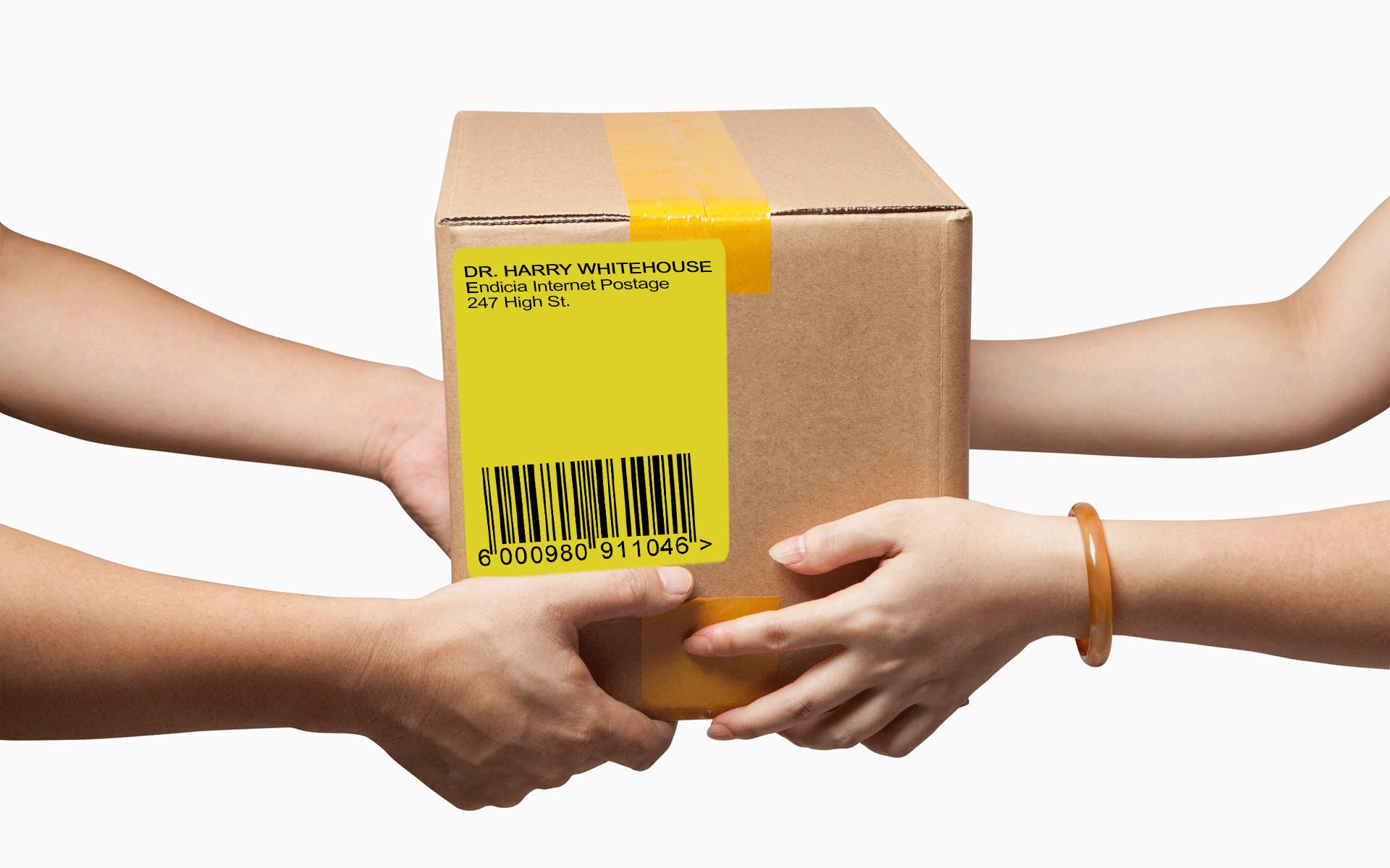 AMZ Yellow Direct Thermal Label Paper, 4 x 6 Inches - 4000 Pack with 1 Inch Core - Self-Seal Thermal Shipping Labels for Barcoding & Shipping | Perfect for E-commerce, Logistics, and Warehouse Labeling