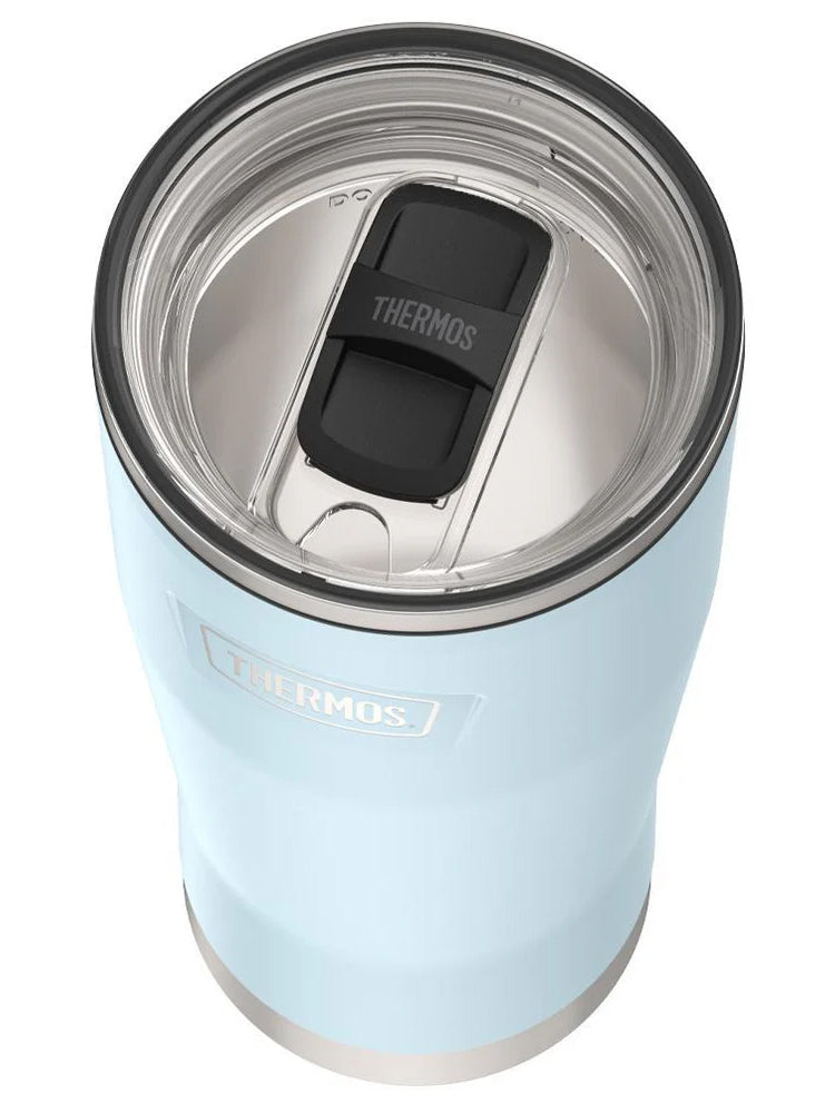 24oz Stainless Steel Tumbler with Slide Lock Lid - Insulated Cold Cup for Coffee, Iced Tea & Smoothies - Perfect for Travel, Office & Outdoor Activities