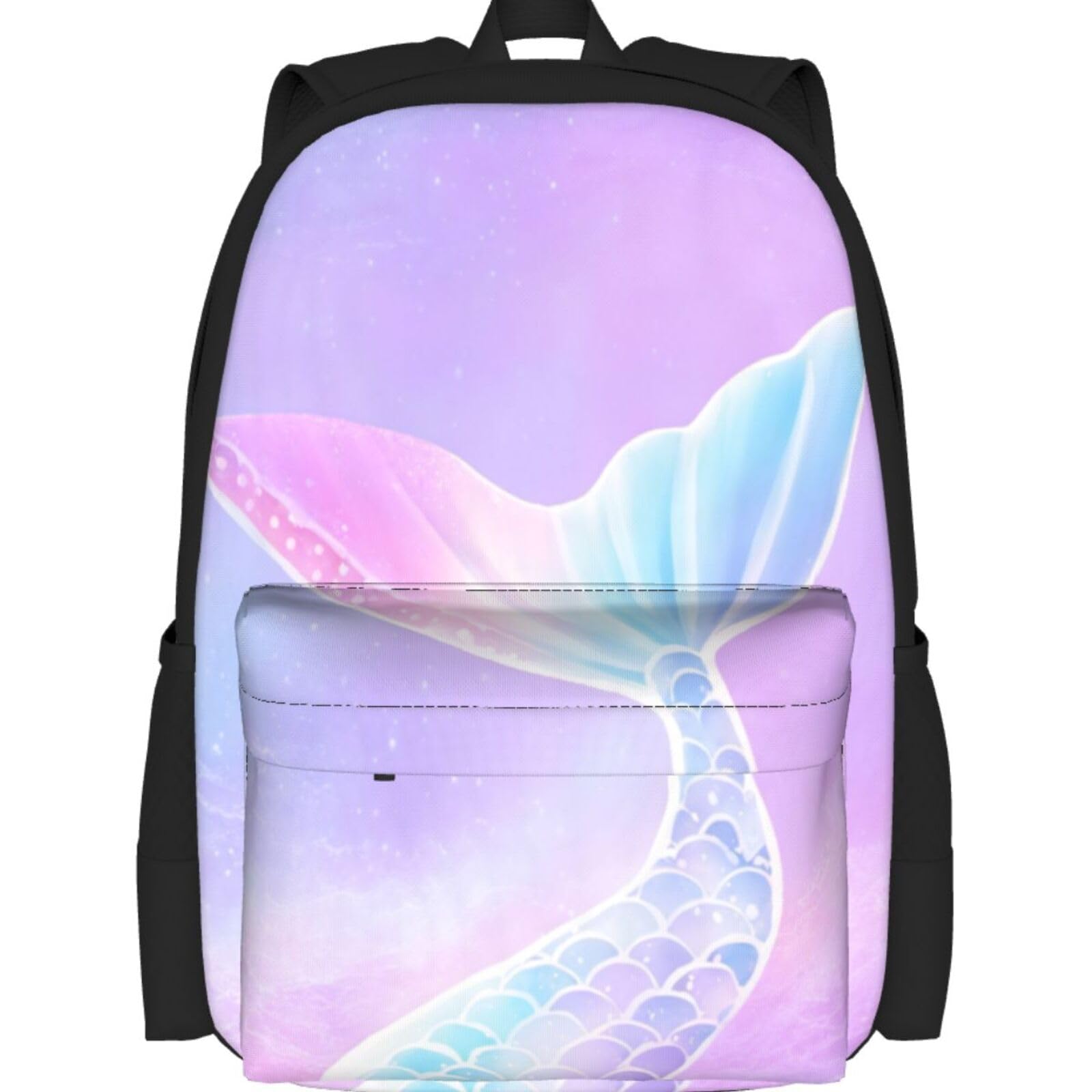 Delerain 17 Inch Mermaid Tail Backpack for School & Travel - Lightweight Laptop Book Bag for Teens Boys & Girls (1st-6th Grade) - Perfect for Daily Use, Classes & Weekend Adventures
