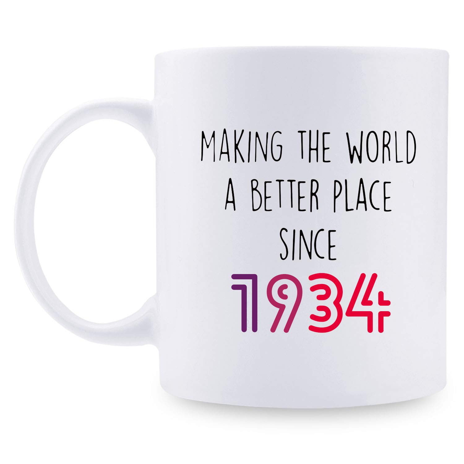 85th Birthday Gifts for Women - Vintage 1934 Themed 11oz Coffee Mug for Mom, Wife, Sister, Friend, Colleague | Perfect for Tea, Coffee & Office Use - Thoughtful Present for 85 Year Old Women