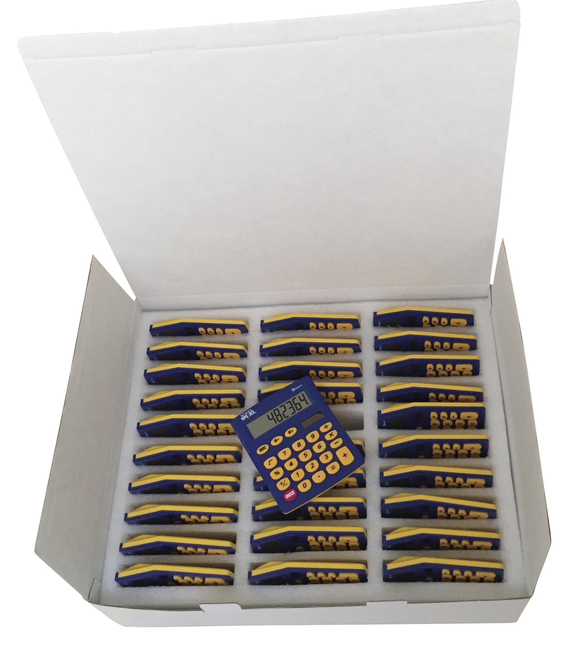 School Smart Primary Calculator - 4 x 5.5 Inch Basic Math Calculator for Kids - Pack of 30 - Perfect for Classroom, Homeschool & Elementary School Learning