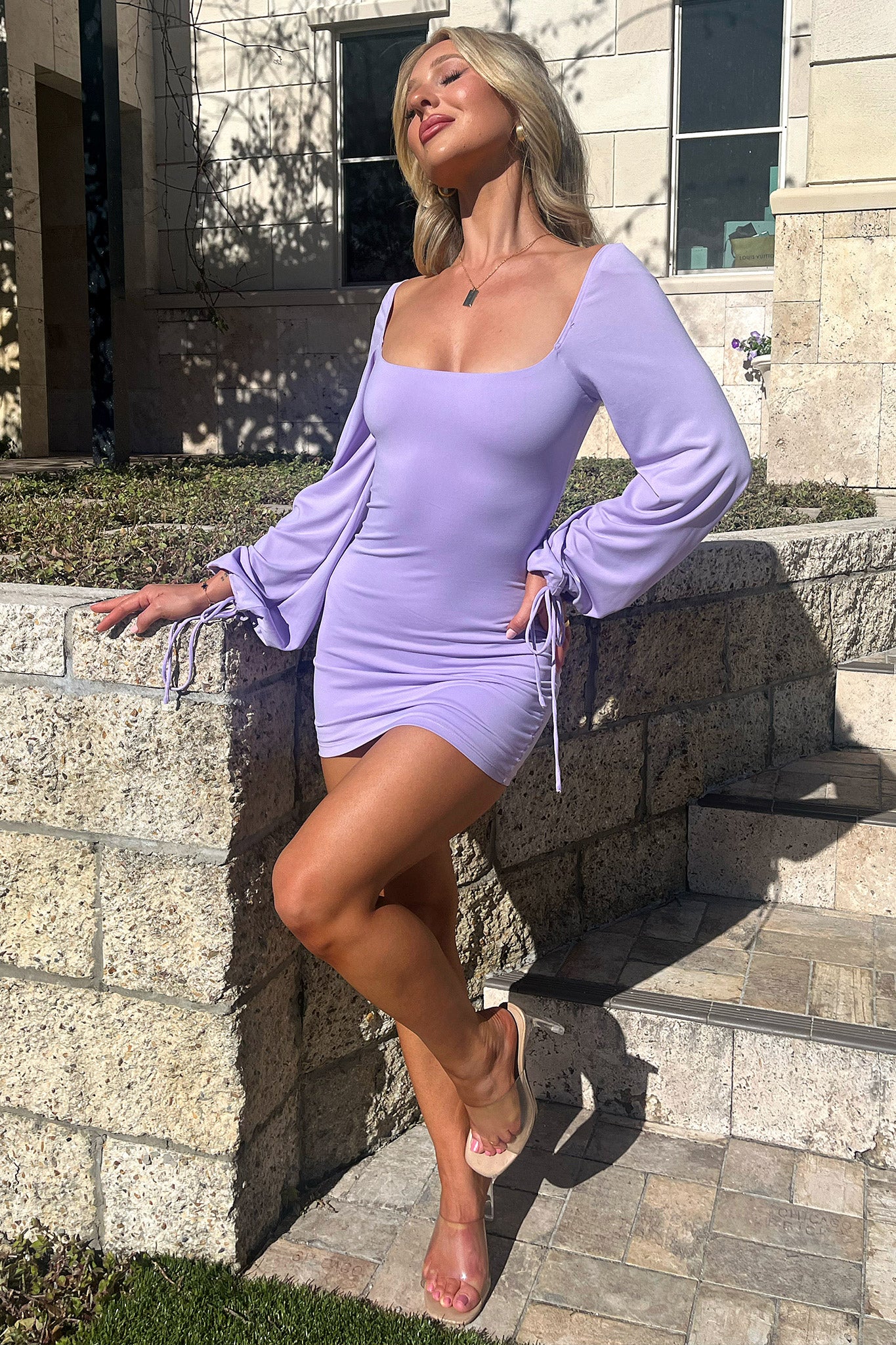 Atkinson Dress - Elegant Purple Women's Dress for Casual Wear, Parties & Special Occasions