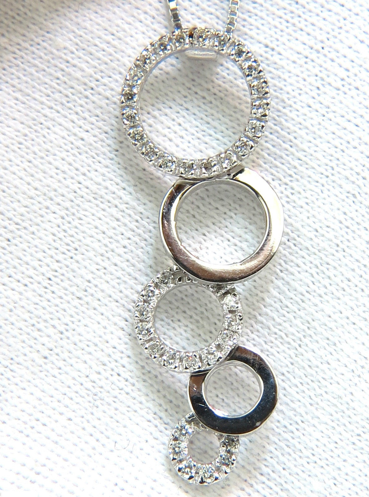 0.60CT Round Dangle Bubble Pendant with Natural Diamonds (F/VS, 14K Gold) - Perfect for Weddings, Parties & Special Occasions