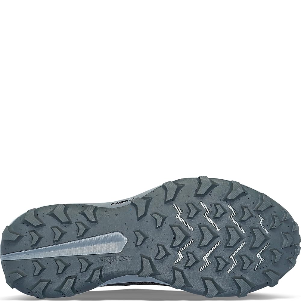 Saucony Peregrine 14 Women's Trail Running Shoes - Black/Carbon Grey - Size 44 EU - Lightweight & Durable for Hiking, Outdoor Adventures & Daily Jogging