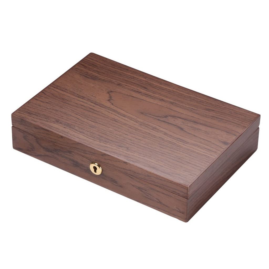 Xinmier Large Wooden Jewelry Box Organizer - Multi-Compartment Storage for Necklaces, Rings, Earrings & Watches | Elegant Rectangle Design (Color A) | Perfect for Bedroom Vanity, Travel & Gift Giving