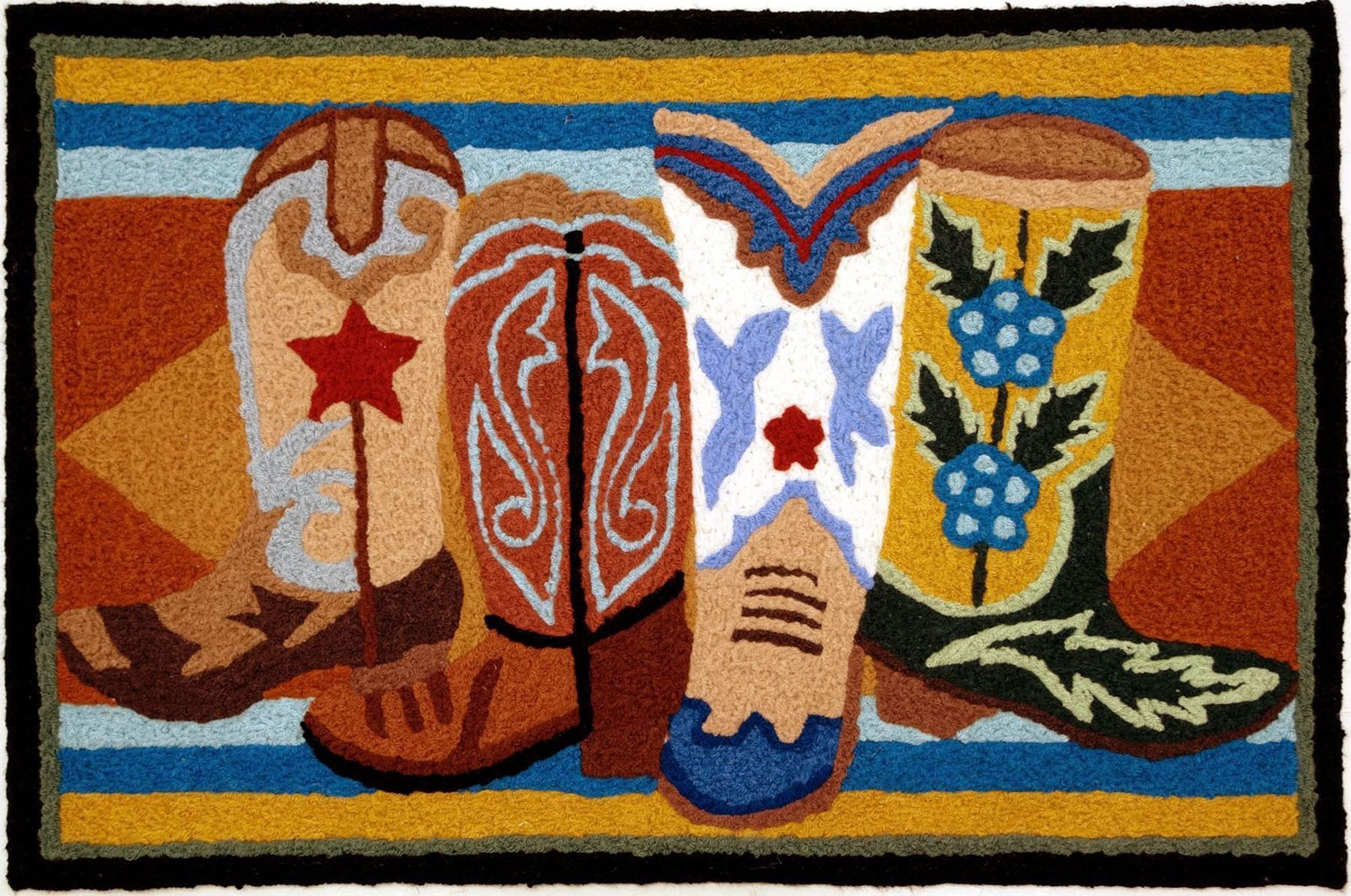 Western Boots Accent Rug 20