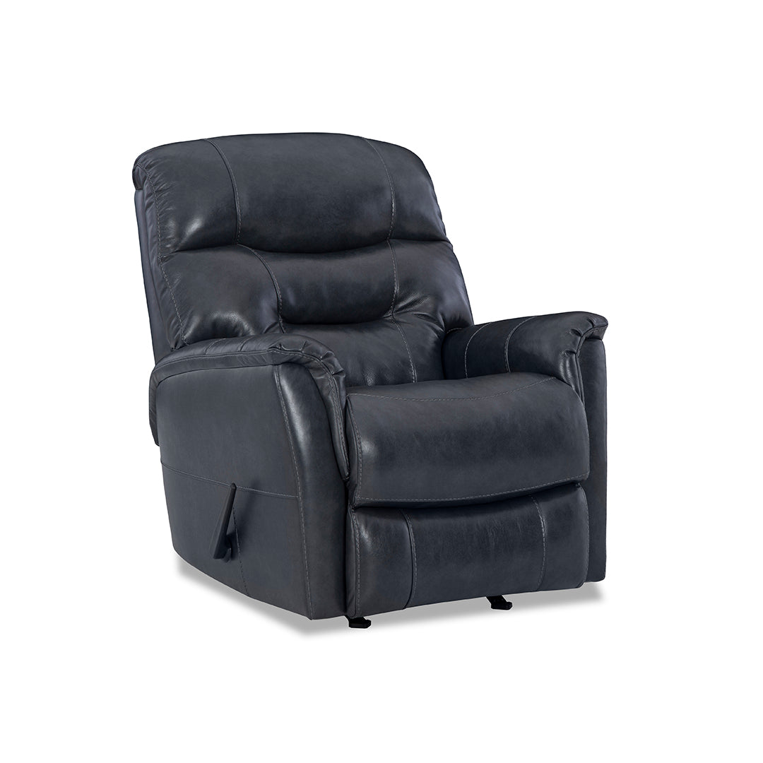 Napoli Genuine Leather Rocker Recliner Chair - Comfortable Living Room Reclining Chair with Smooth Gliding Motion, Perfect for Relaxing, Reading & Watching TV