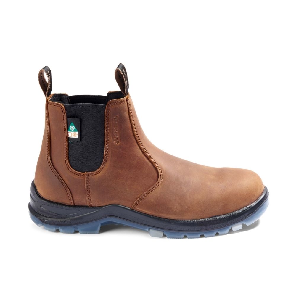 Terra Murphy Unisex 6 Composite Toe Slip-On Work Boots TR0A4NRFBRN - Brown Safety Shoes for Construction, Warehouse & Industrial Work