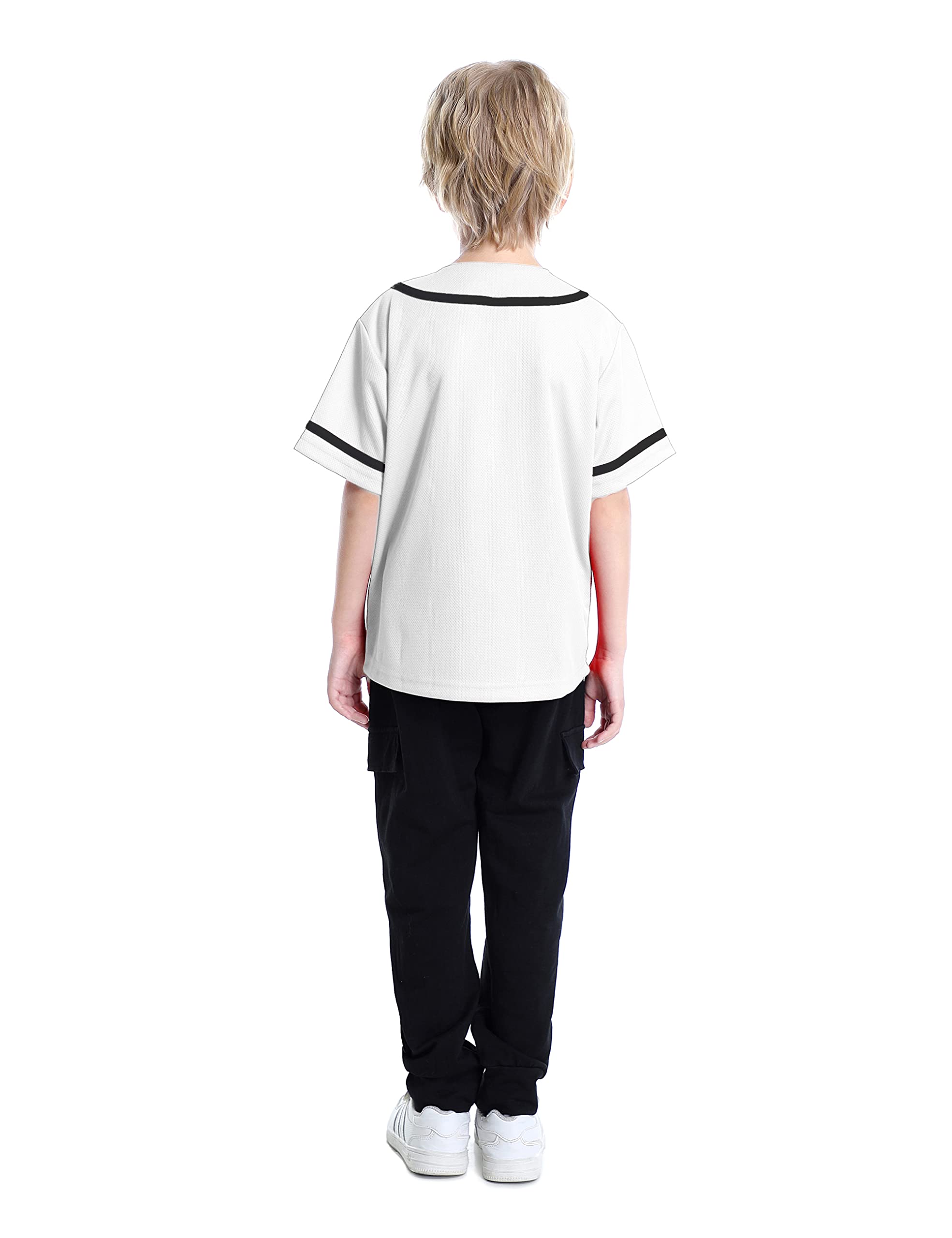 TopTie Boys Baseball Jersey - Youth Button Down Softball Jersey Shirt | Comfortable & Durable for Little League Games & Practice