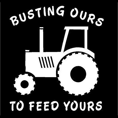 Farmer Makarios LLC MKR451 White Decal Sticker - 5.5 x 5 Inches - Perfect for Cars, Trucks, Vans, Walls & Laptops - High-Quality Vinyl Decal for Personalization & Decoration