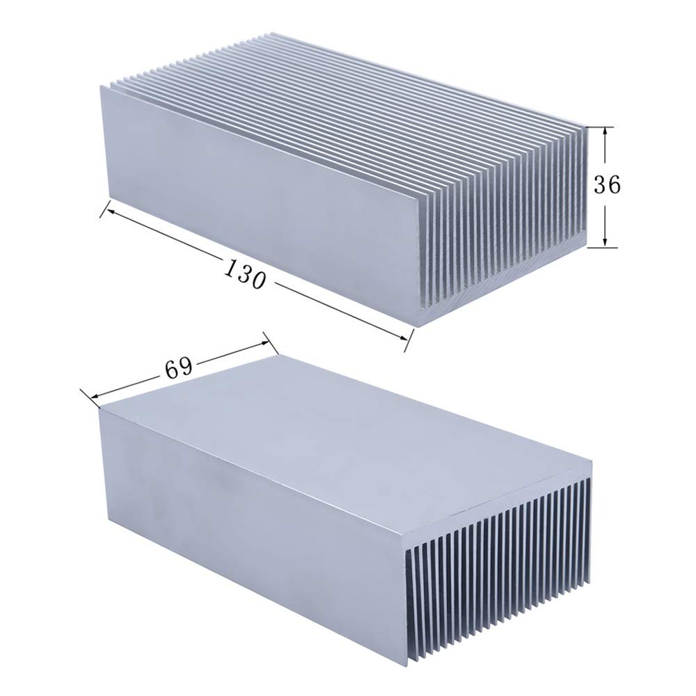 High-Performance Aluminum Comb-Shaped Heat Sink for 3D Printers & Electronics - 130×69×36MM - Efficient Cooling for Motherboard Chipsets, Transistors & Power Components - Perfect for DIY Projects, PC Builds & Industrial Applications