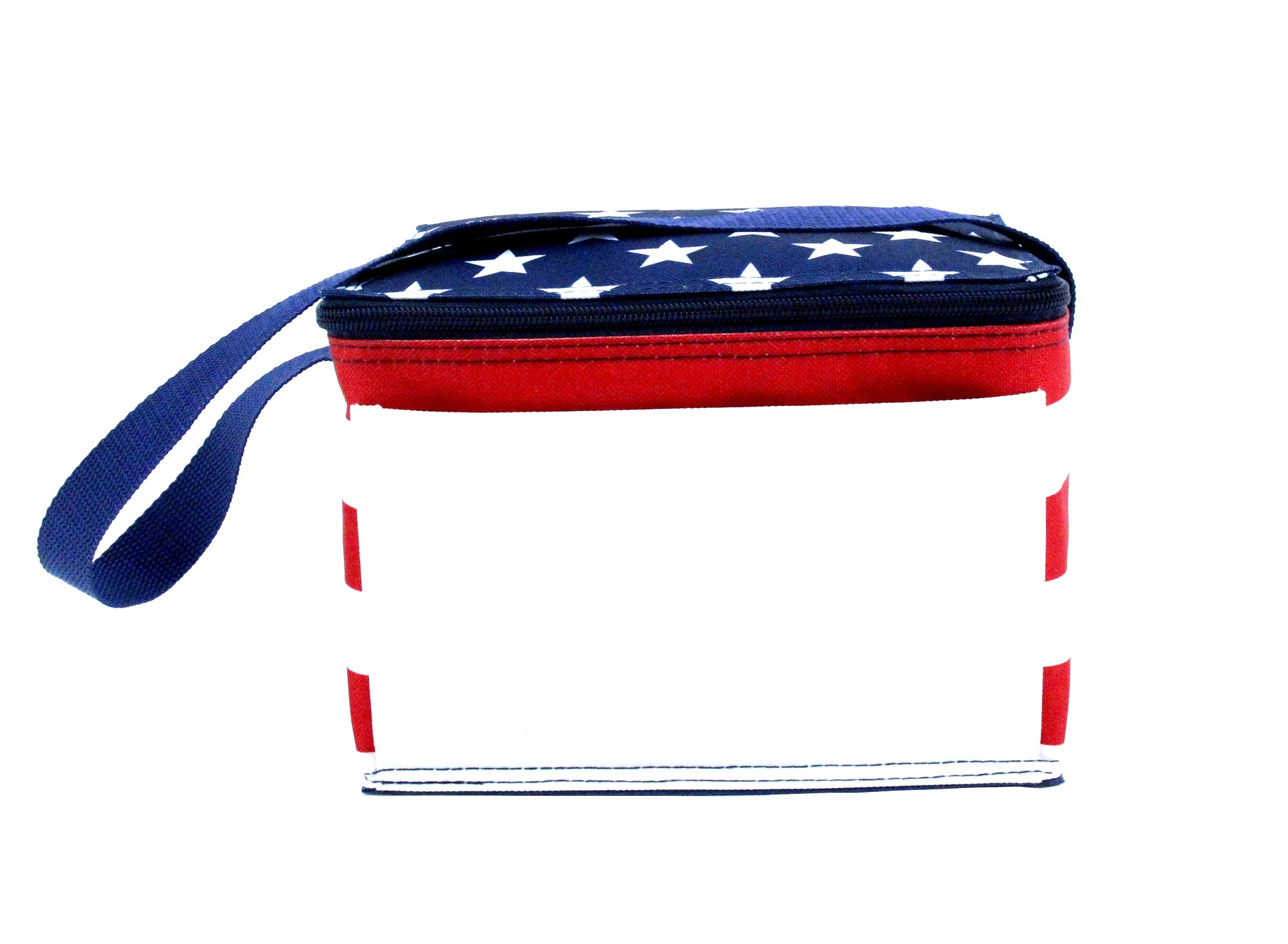 Patriotic Insulated Lunch Cooler Bag - 6 Can Capacity for Beverages & Picnics | Perfect for Work, School, Outdoor Activities & Beach Trips