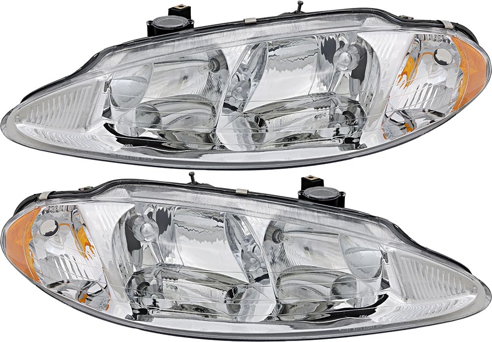 Dodge Intrepid Headlights Replacement Set - Halogen Headlamp Assembly for Driver & Passenger Side (1998-2004 Models) - Perfect for Night Driving & Auto Restoration Projects
