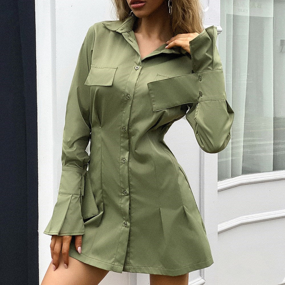 Stylish Women's Shirt Dress - Casual & Elegant Button Down Tunic for Work, Date Night & Spring Outfits