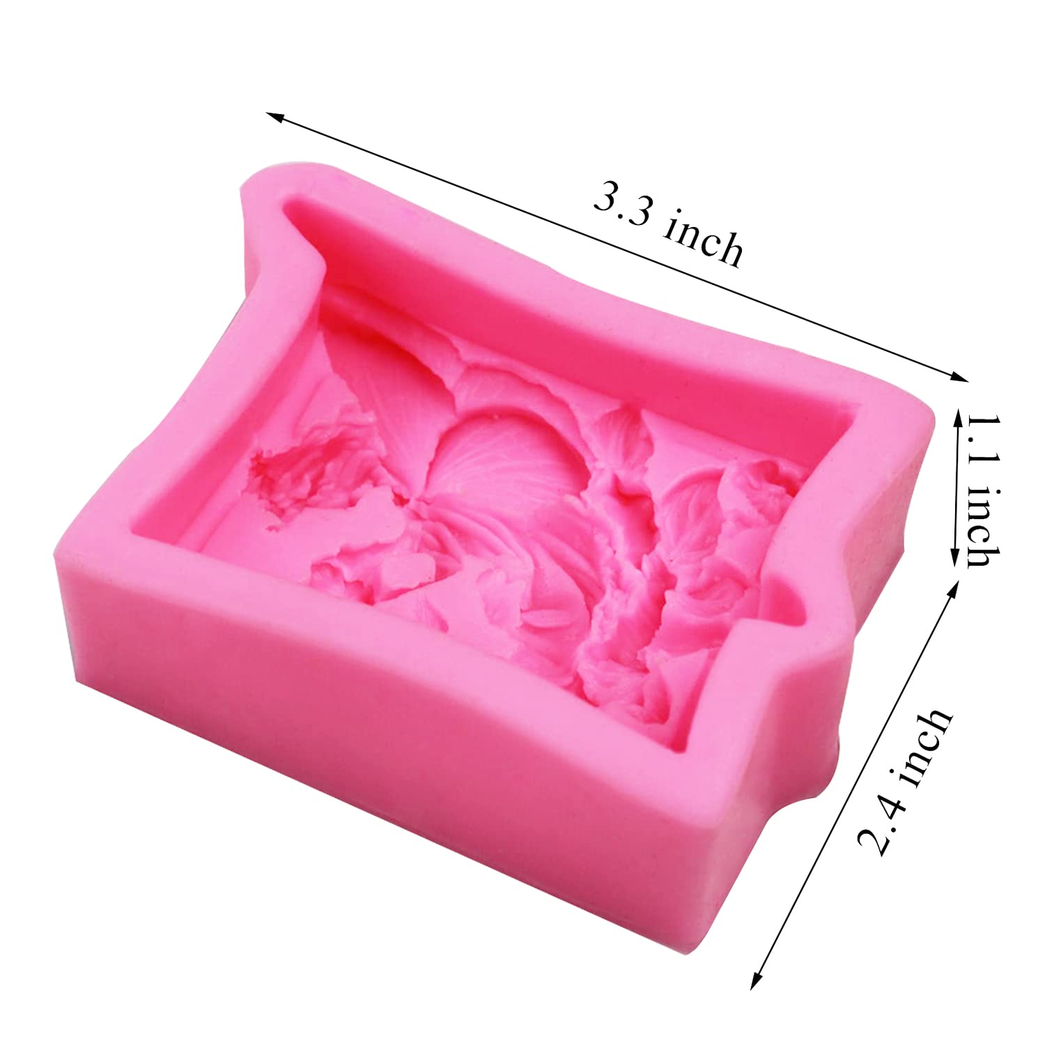AIDOIT 2-Pack 3D Silicone Soap Molds - Angel Girl & Flower Fairy Design for DIY Handmade Soap, Cake Baking, Candle Making & Resin Crafts - Perfect for Birthday Gifts, Home Decor & Bathroom Accessories