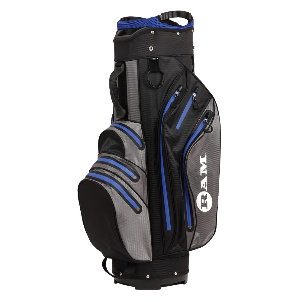 Ram Golf 防水推车包 - 14路球杆分隔设计，轻便耐用，适合雨天及户外高尔夫运动