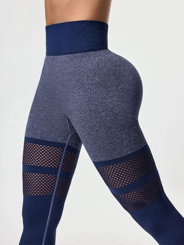 ZASUWA Women's V-Shaped Waist Fishnet Mesh Push Up Scrunch Butt Lifting Leggings - Perfect for Yoga, Gym Workouts & Fashion Streetwear