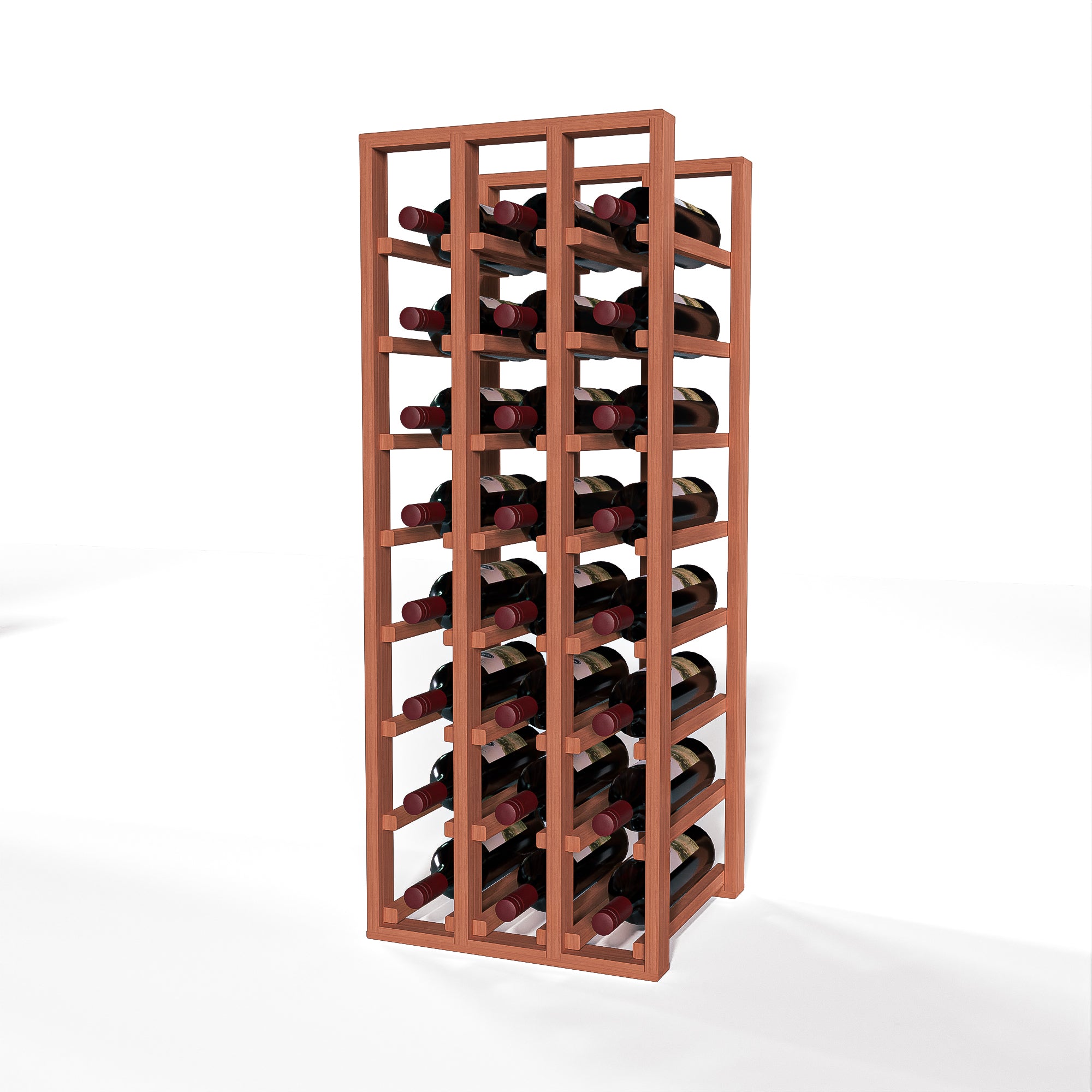 GrandCellar™ 3 Column Full Depth Standard Wine Rack - Holds 36 Bottles - Perfect for Home Wine Cellars, Bars & Restaurants