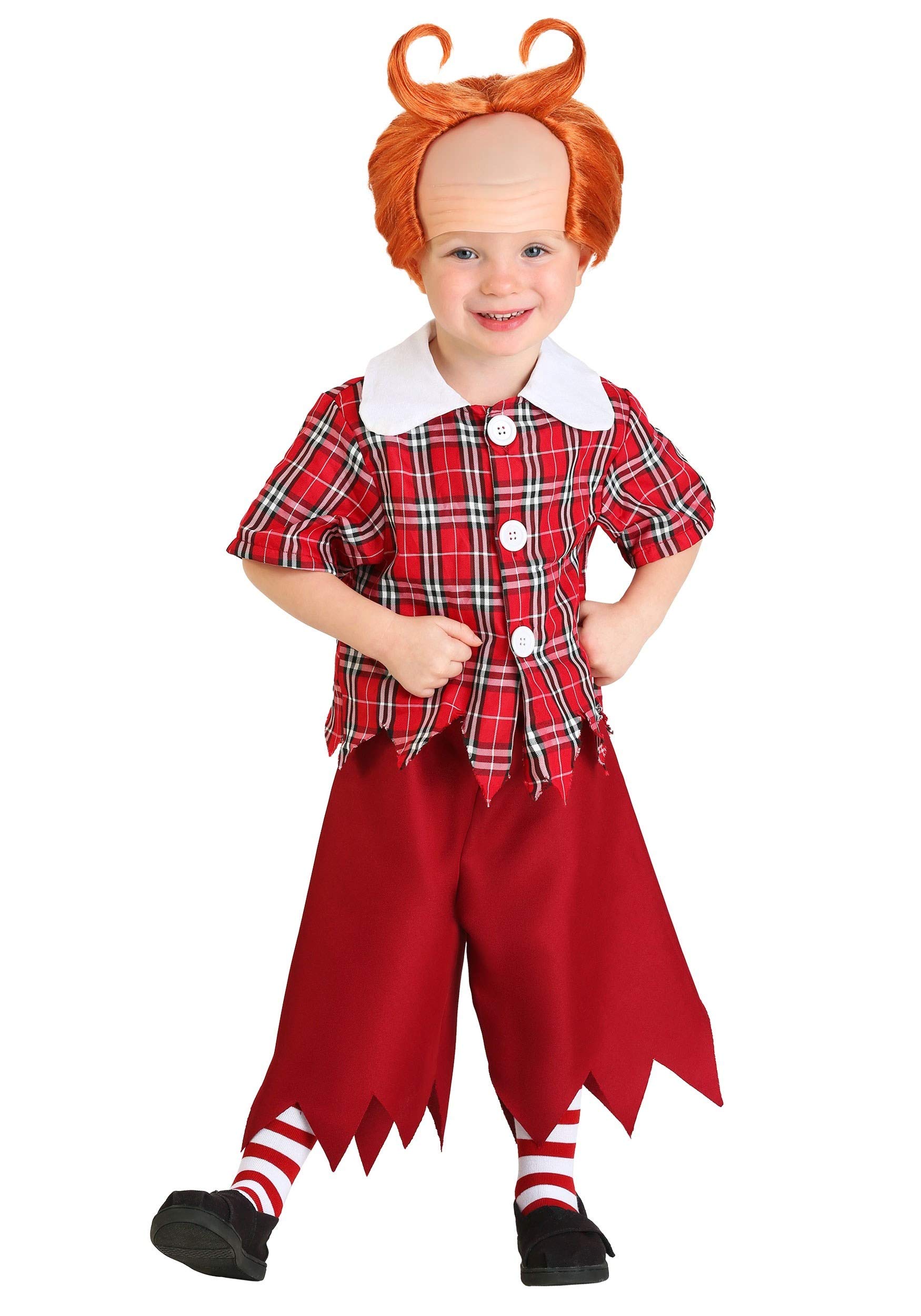 Red Munchkin Halloween Costume for Toddlers - Cute Outfit Set with Shirt, Shorts & Socks | Wizard of Oz Inspired Dress Up for Kids Party, Cosplay & Trick or Treating