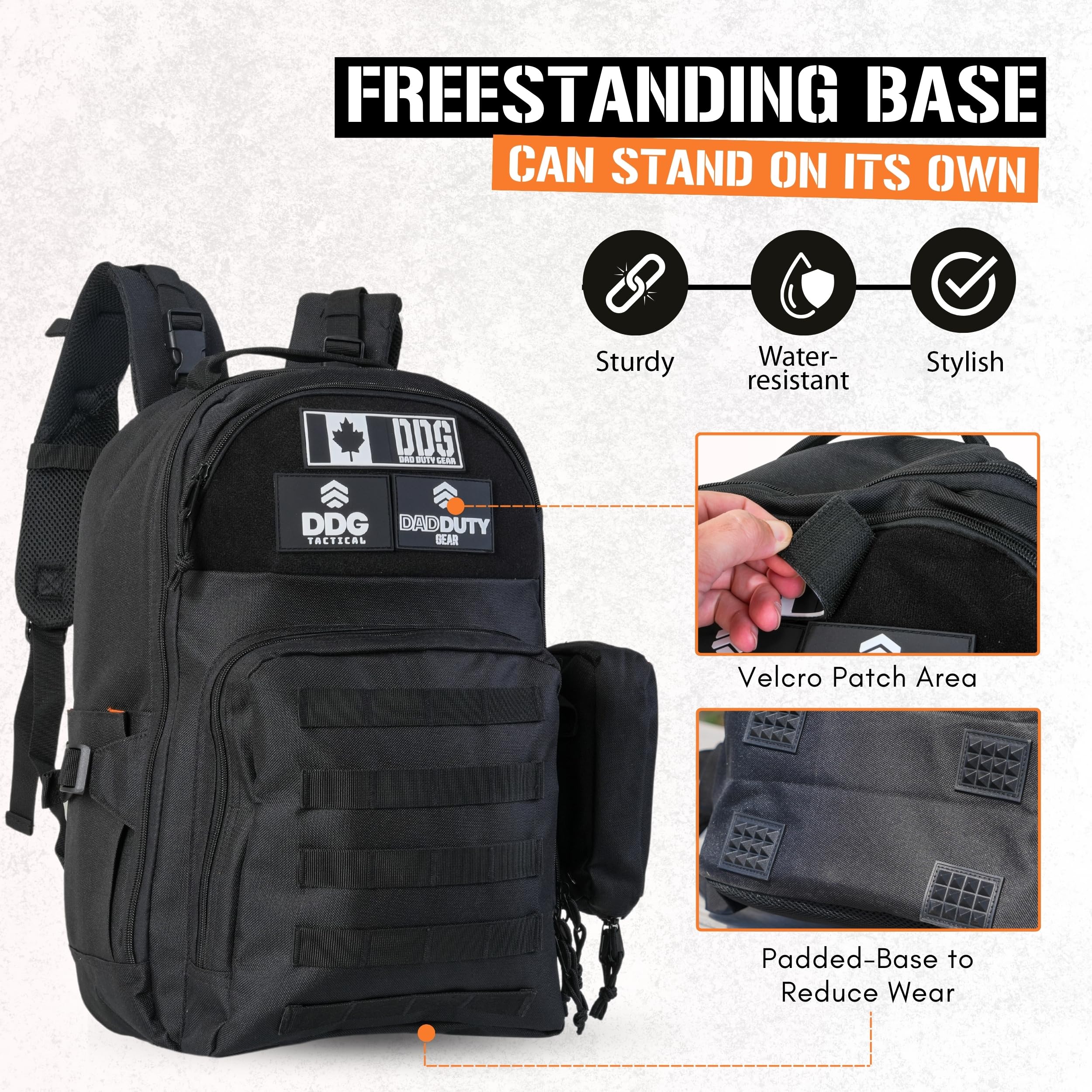 Diaper Backpack for Dads - Stylish & Spacious Baby Essentials Travel Bag with Multiple Pockets | Perfect Baby Shower Gift for New Fathers | Ideal for Daycare, Travel & Family Outings