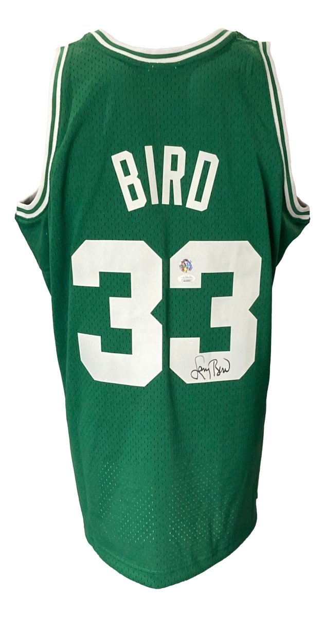Larry Bird Autographed Boston Celtics Green Mitchell & Ness Hardwood Classics Swingman Jersey with JSA COA - Perfect for NBA Memorabilia Collectors and Celtics Fans