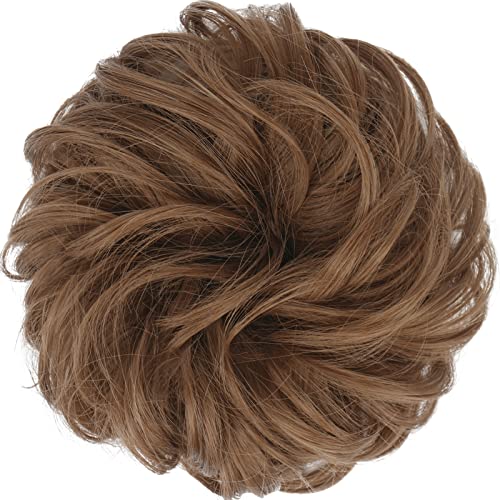 Large Curly Hair Bun Scrunchie Extension - Perfect for Ponytails, Updos & Everyday Hairstyles