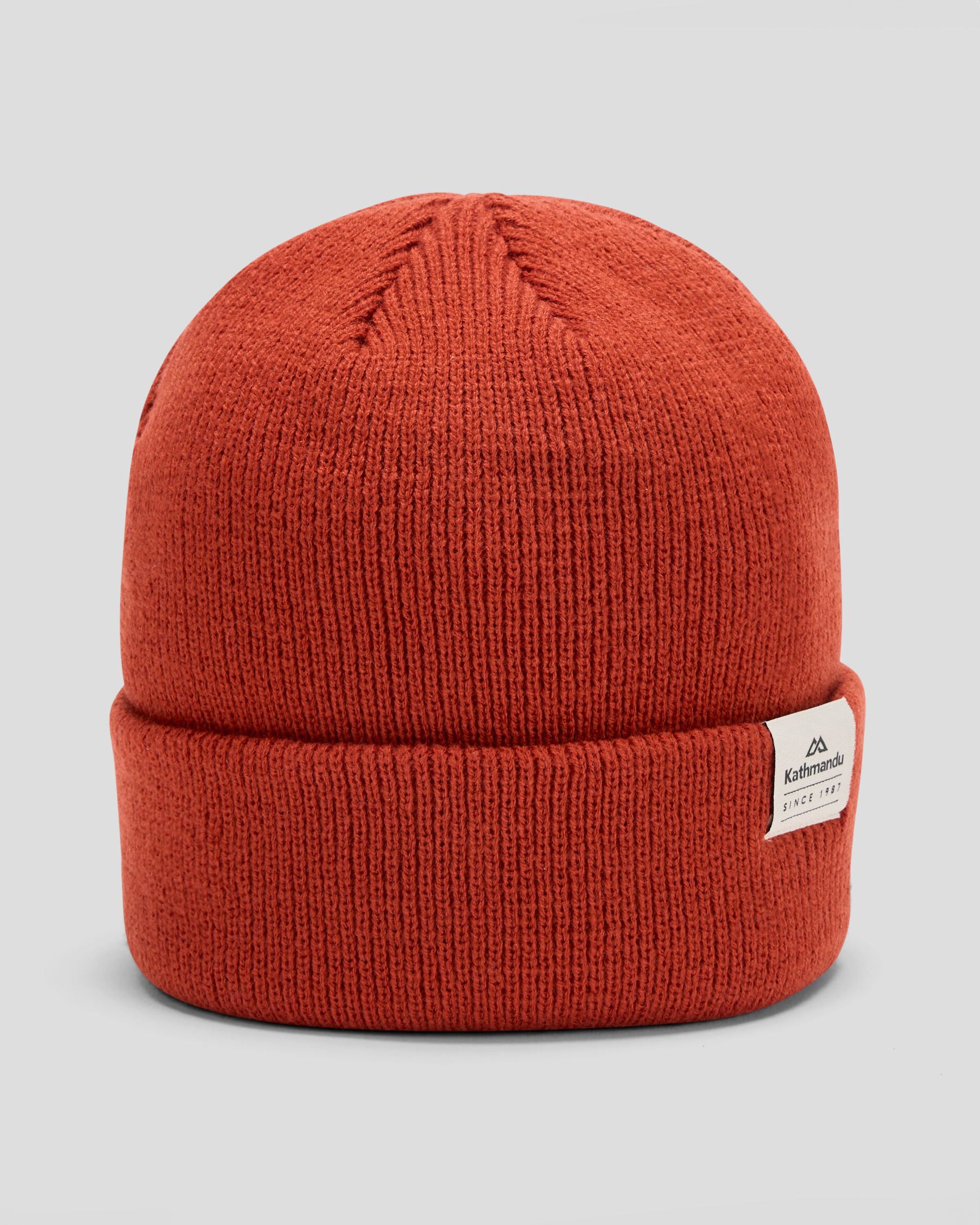 Fyfe Beanie - Warm Winter Knit Hat for Men & Women - Red Earth Color - Perfect for Skiing, Hiking & Outdoor Activities