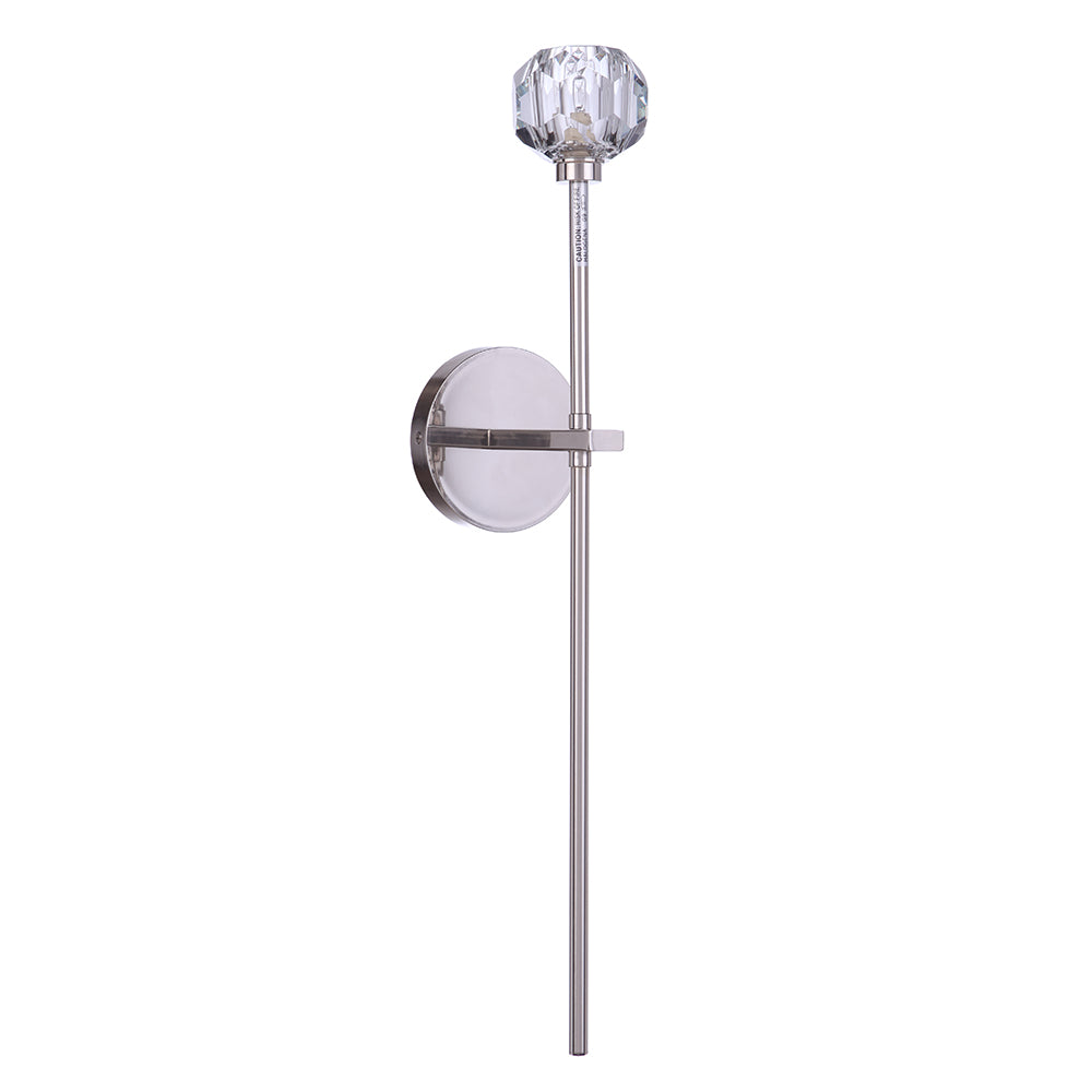 Scepter 1 Light Wall Sconce in Polished Nickel - Modern Bedroom Lighting Fixture for Hallway, Living Room & Entryway
