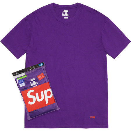 Supreme Hanes Tagless T-Shirts for Men (2 Pack) - Soft Cotton Crew Neck Tees for Casual Wear & Layering