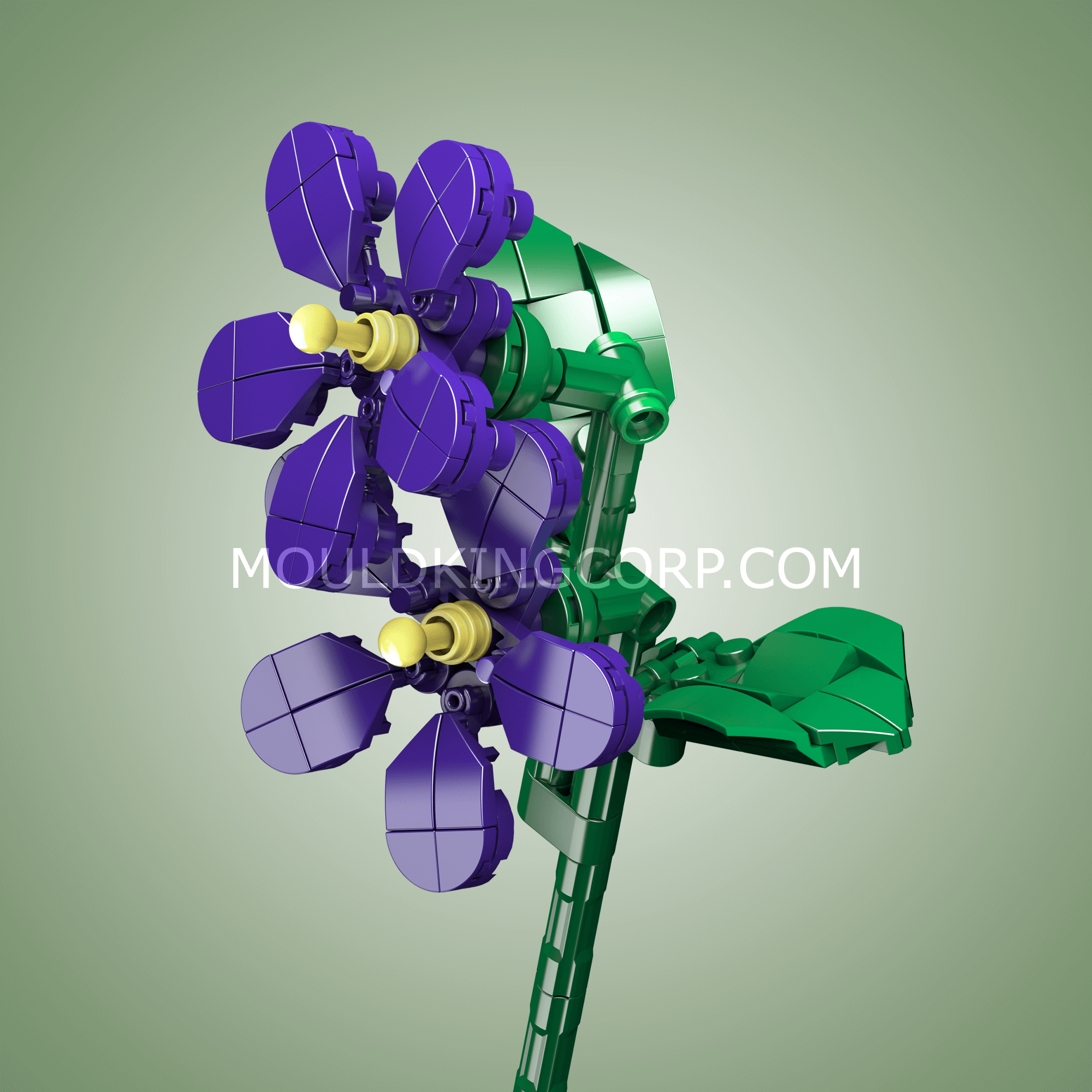 Violets Flower Artificial Building Set - Mould King 24014 | 145 PCS Creative Bricks for Home Decor & DIY Floral Arrangements