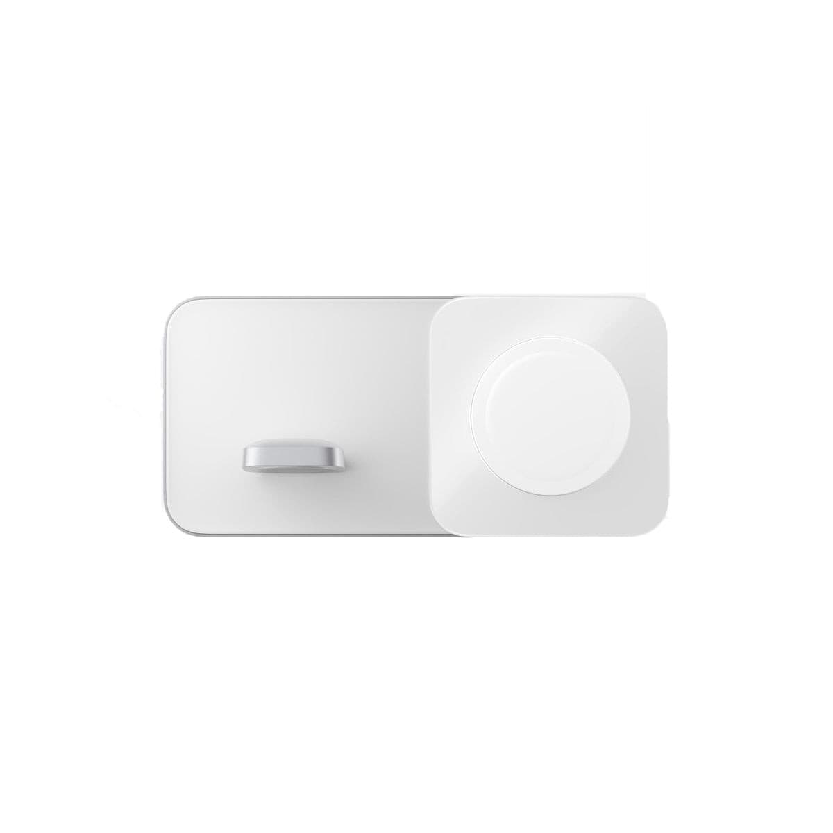 NOMAD Base One Max MagSafe Charger for Apple Watch - Fast Wireless Charging Stand for iPhone & Apple Watch (Silver) | Perfect for Nightstand, Office Desk & Travel Accessories