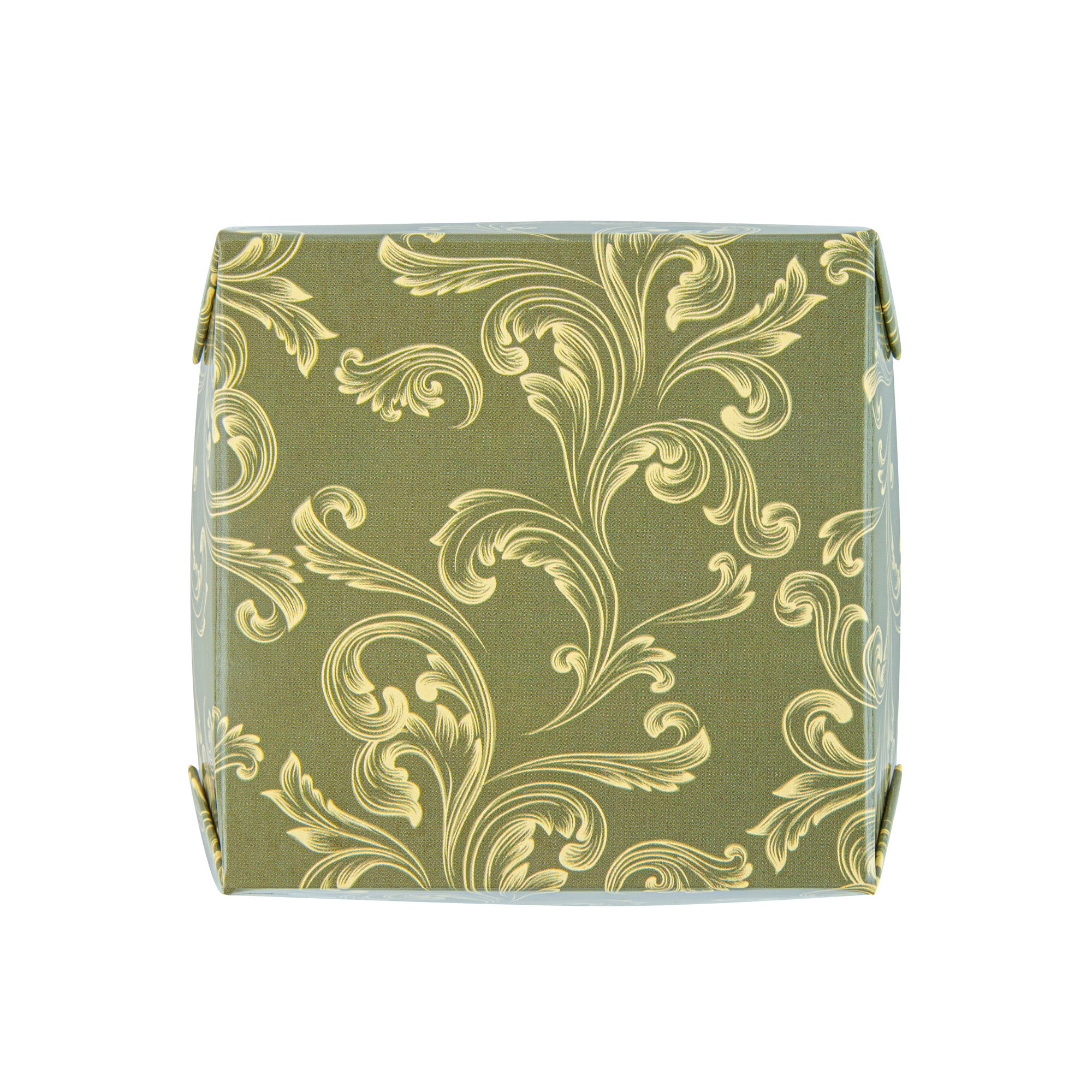Bake Tek 8 oz Dark Green Vintage Floral Paper Baking Cups - Greaseproof 4.25