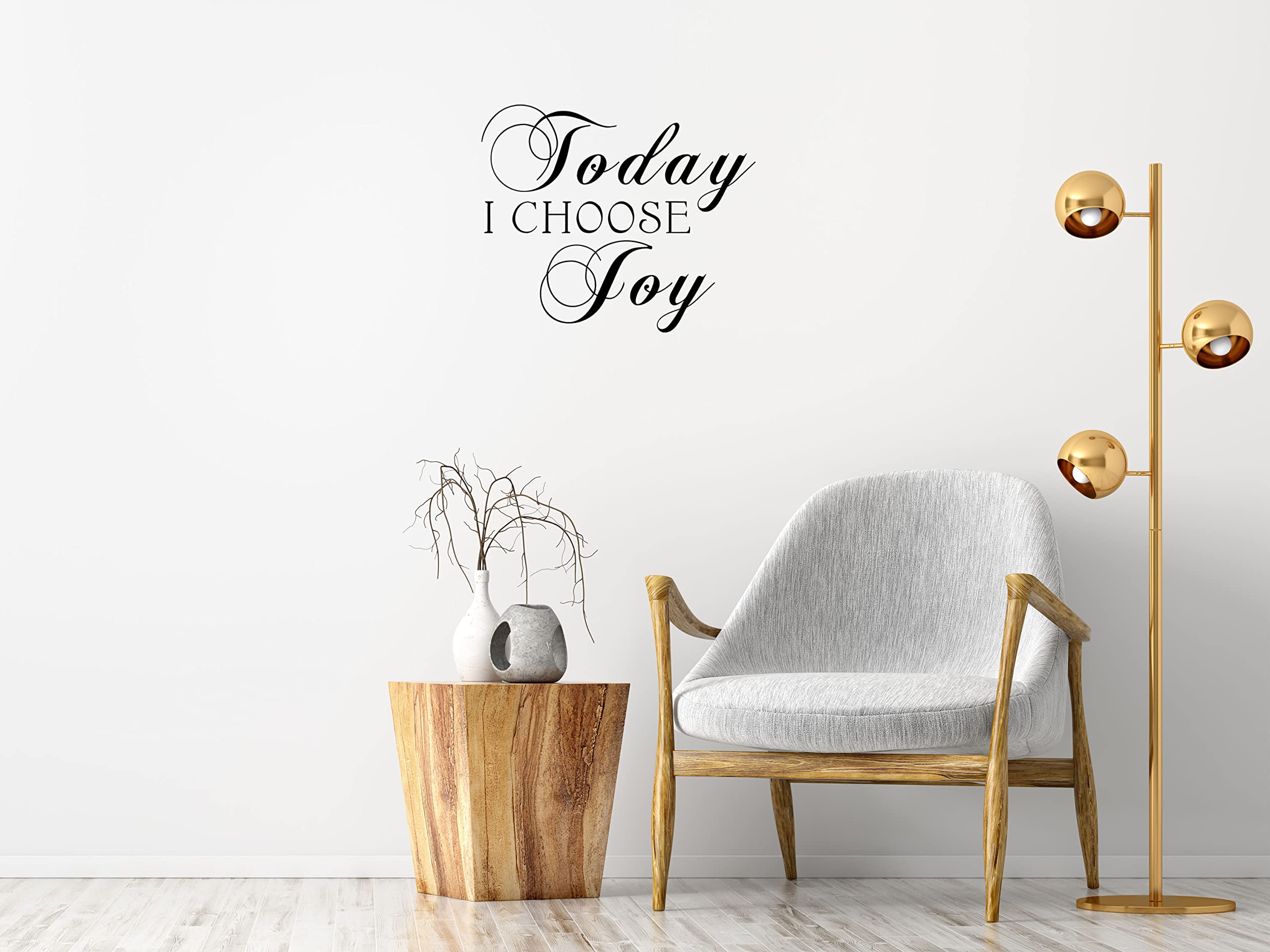 Today I Choose Joy - Inspirational Vinyl Wall Decal Quote for Home Décor | Motivational Removable Sticker for Living Room, Bedroom & Office | Perfect Wall Art for Family Spaces & Work Environments