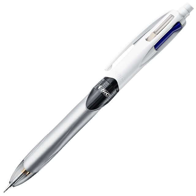 BIC 4-Color Ballpoint Pen with Black, Blue, Red & Green Ink - Perfect for Office, School & Note Taking