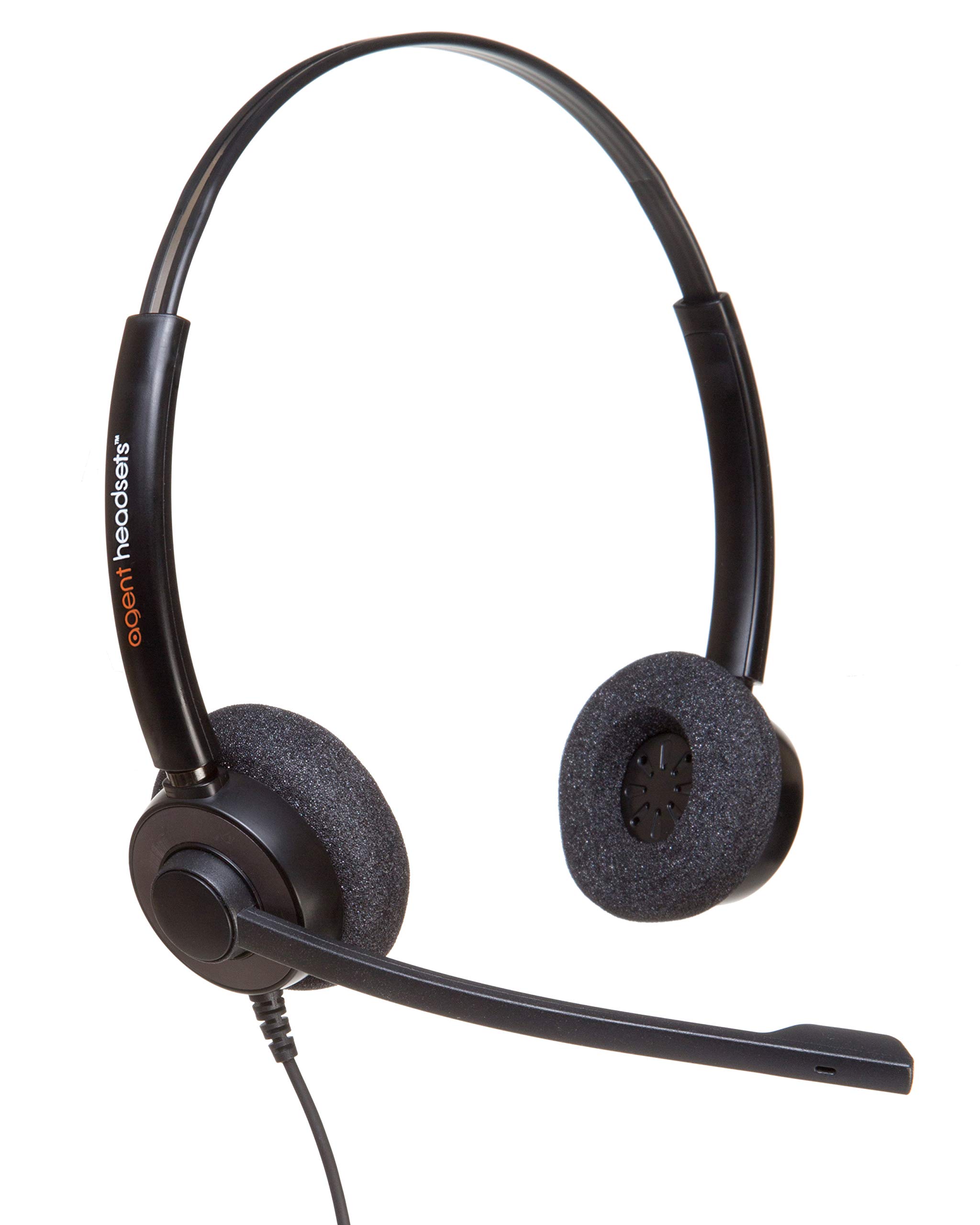 Agent 450 Binaural Noise Cancelling Headset with HIS Bottom Cable - Compatible with Avaya IP Phones 1608, 1616, 9601, 9608, 9611, 9620 Series & More - Perfect for Call Centers & Office Communication