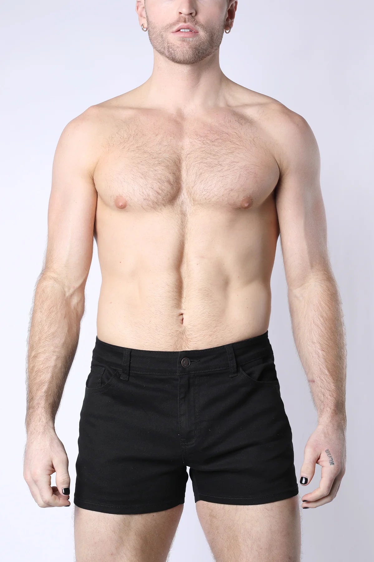 Timoteo Berkeley 3 Slim Fit Super Stretch Twill Shorts for Men - Black | Comfortable Casual & Workwear | Perfect for Office, Travel & Everyday Wear