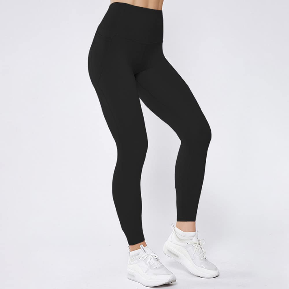MMED Women's Yoga Pants with Pockets - High Waisted Workout Leggings for Running, Training & Gym - Breathable Capri Sport Pants for Fitness & Activewear (Black) - Perfect for Yoga, Pilates & Daily Exercise