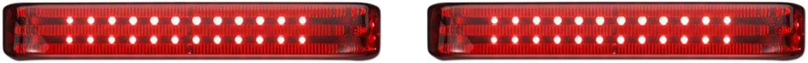 Custom Dynamics PB-SB-HD-CR Probeam Saddlebag Lights - Chrome/Red Lens for Harley Davidson Motorcycles - Enhanced Visibility & Style for Night Riding