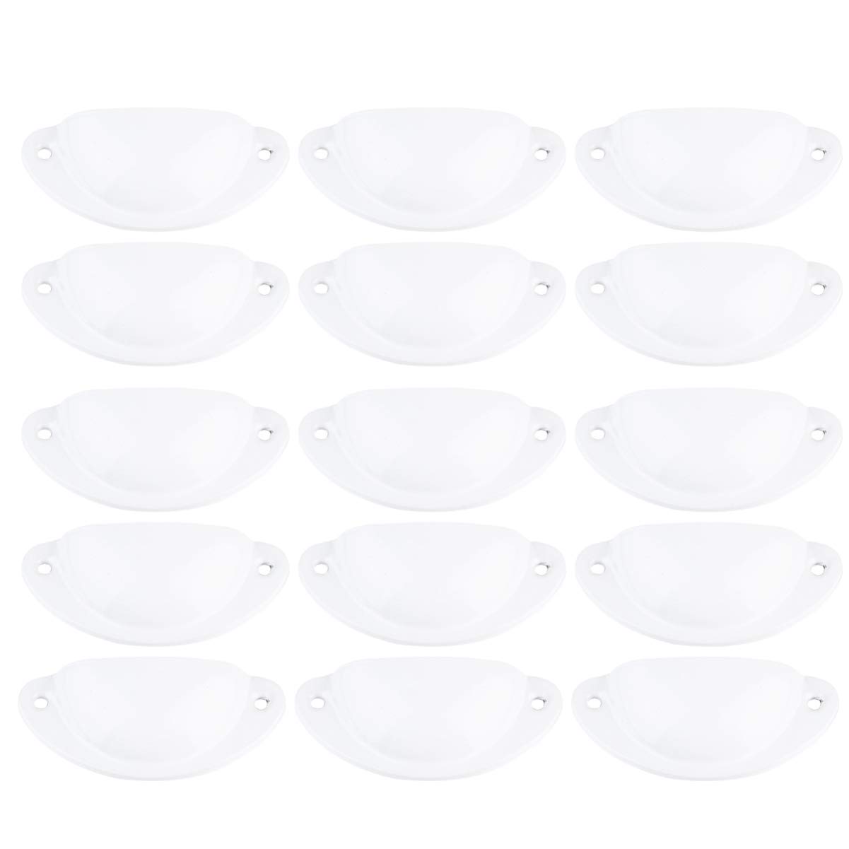 Vintage Half Round Metal Cabinet Knobs - 18pcs White Kitchen & Closet Door Handles - Durable Drawer Pulls for Cabinetry, Wardrobes & Furniture (Perfect for Farmhouse, Shabby Chic & Vintage Style Decor)