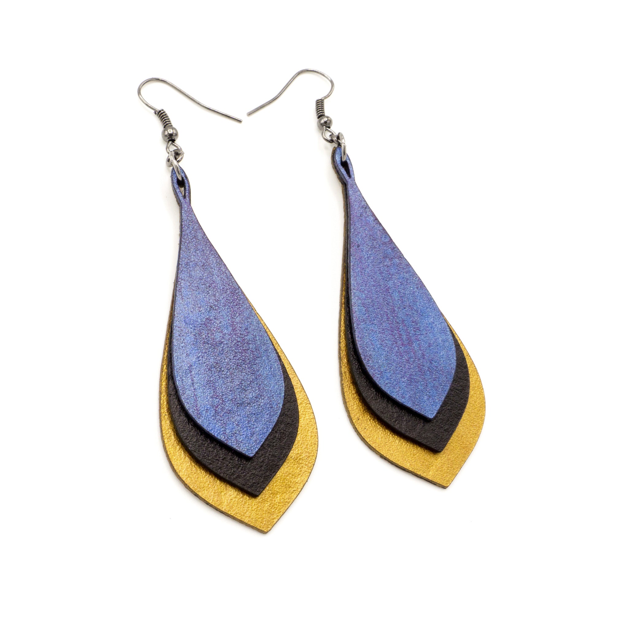 Kireina Elegant Leather Earrings for Women - Gold, Black, Purple Pearl Dangle Drop Earrings | Perfect for Parties, Weddings & Everyday Wear