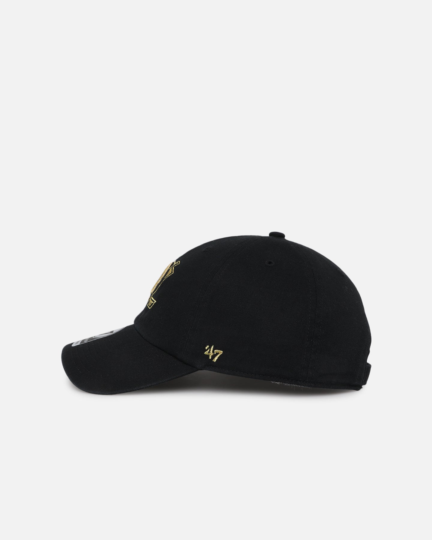47 Brand Anaheim Ducks 'Metallic' 47 Clean Up Strapback Cap - Black/Gold Adjustable Snapback Hat for Men & Women - Perfect for Hockey Games, Sports Events & Casual Wear