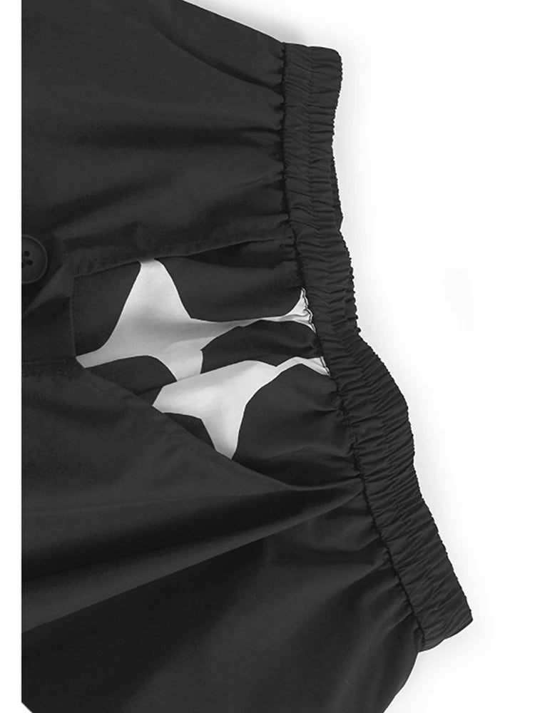Big Size Black Dot Vest & Wide Leg Pants Two-Piece Suit - V Neck Sleeveless Women's Fashion Set for Spring & Autumn 2025 | Office Wear, Casual Outfit, Party Ensemble (Style 1DJ1105)