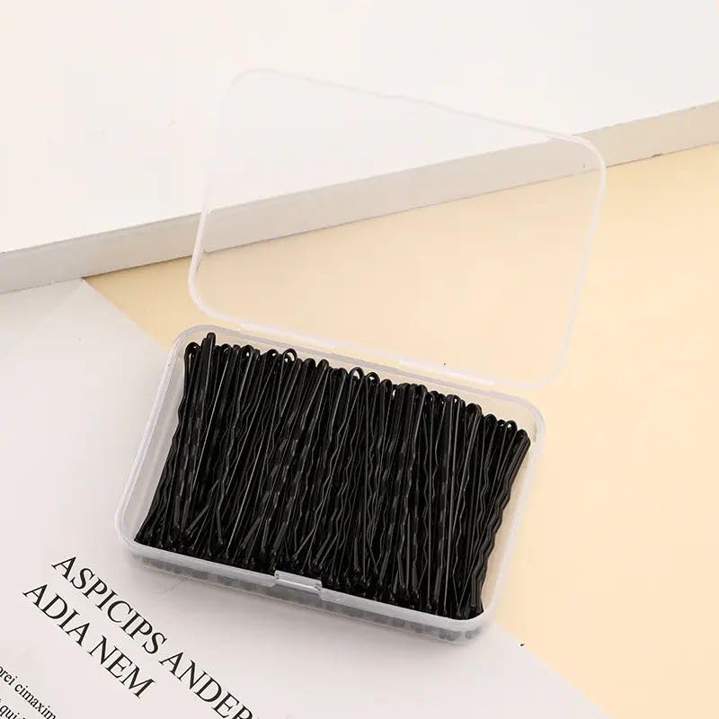 100 Premium Bobby Hair Pins with Storage Box - Strong Hold Hair Clips for Women & Girls - Professional Hair Styling Accessories for Salon, Wedding, Updos & Everyday Use