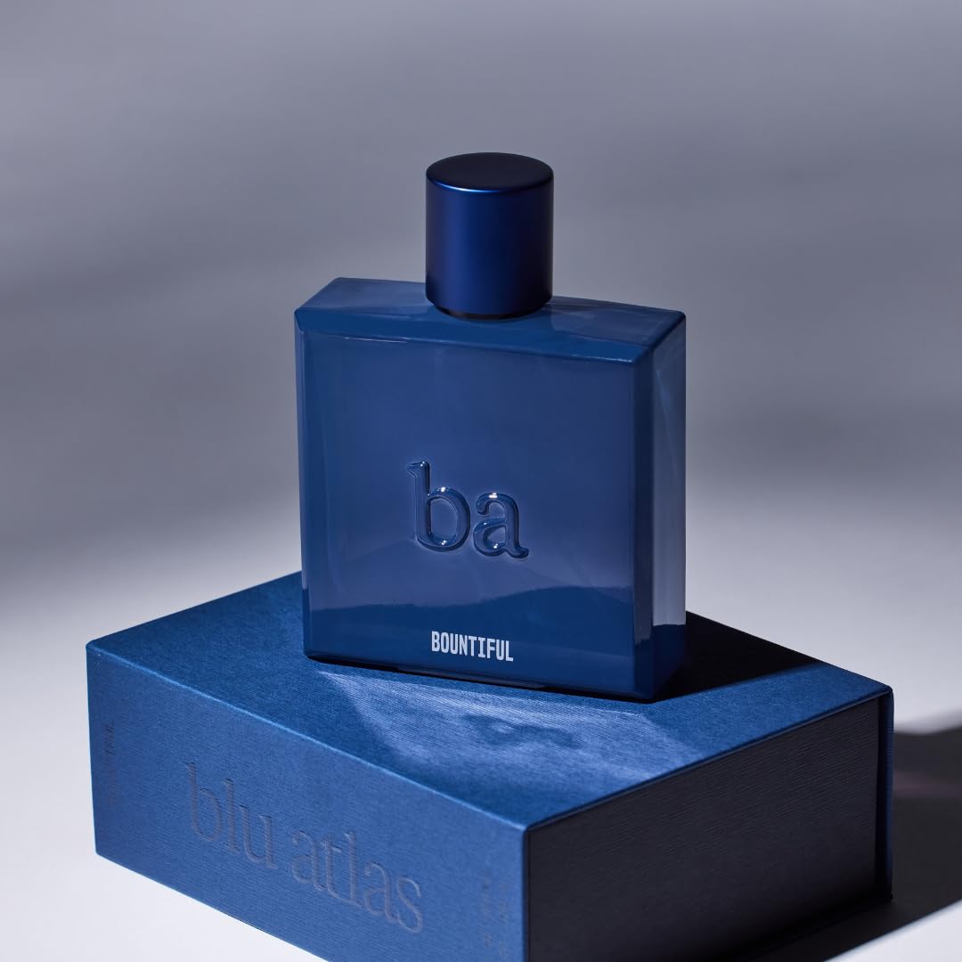 Blu Atlas Bountiful Cologne for Men - 1.4 oz/100 ml Vegan Eau de Parfum | Refreshing & Sophisticated Fragrance | Perfect for Date Nights, Office Wear & Special Occasions