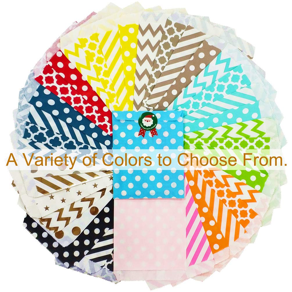200 Pcs Blue Polka Dot Candy Buffet Bags - 5x7 Inch Small Cookie Treat Bags for Wedding, Birthday Party Favors - Perfect for Baby Showers, Bridal Showers & Holiday Events